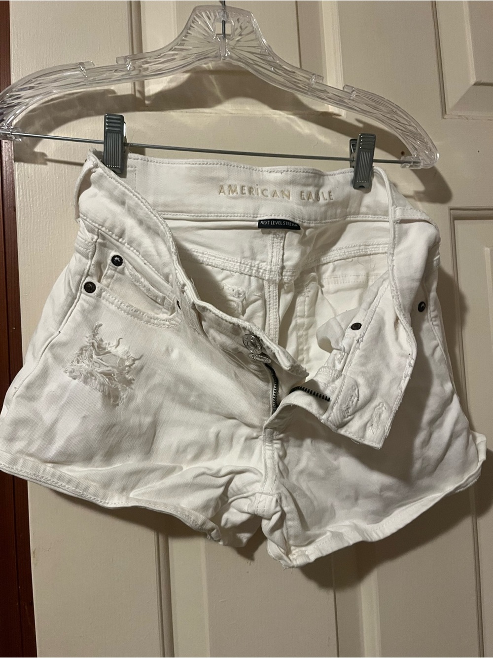 White American Eagle denim short shorts